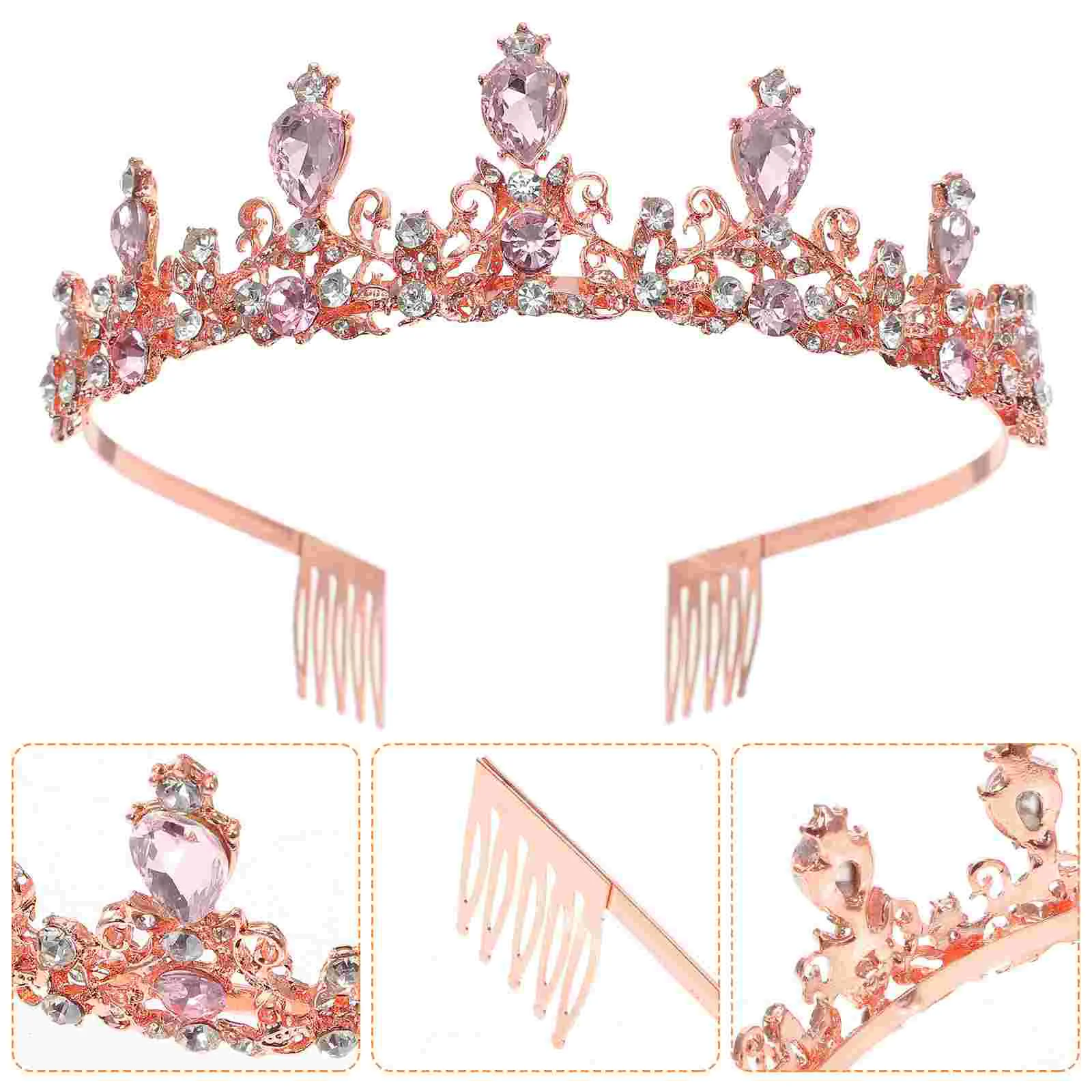Alloy Crystal Crown Headdress Creative Birthday Hair Beautiful Hair Decor Wedding Headdress (Pink) bridal crown
Alloy Crystal Crown Headdress Creative Birthday Hair Beautiful Hair Decor Wedding Headdress (Pink) bridal crown