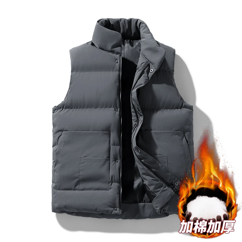 Autumn Winter Men Vest For Down Cotton Sleeveless Jacket Waistcoat Stand-up Collar Casual Coat Outdoor Thickened Sports Vest
Autumn Winter Men Vest For Down Cotton Sleeveless Jacket Waistcoat Stand-up Collar Casual Coat Outdoor Thickened Sports Vest