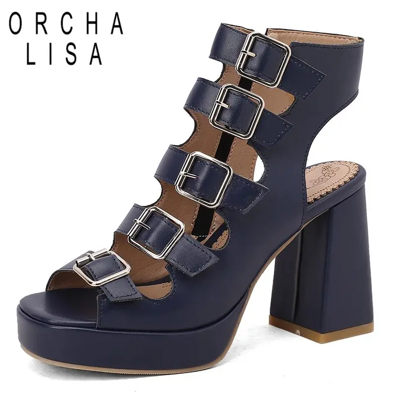 ORCHA LISA Design Fashion Summer Female Sandals Square Toe Block Heels 10cm Platform 2.5cm Zipper Belt Buckles Plus Size 49 50
ORCHA LISA Design Fashion Summer Female Sandals Square Toe Block Heels 10cm Platform 2.5cm Zipper Belt Buckles Plus Size 49 50