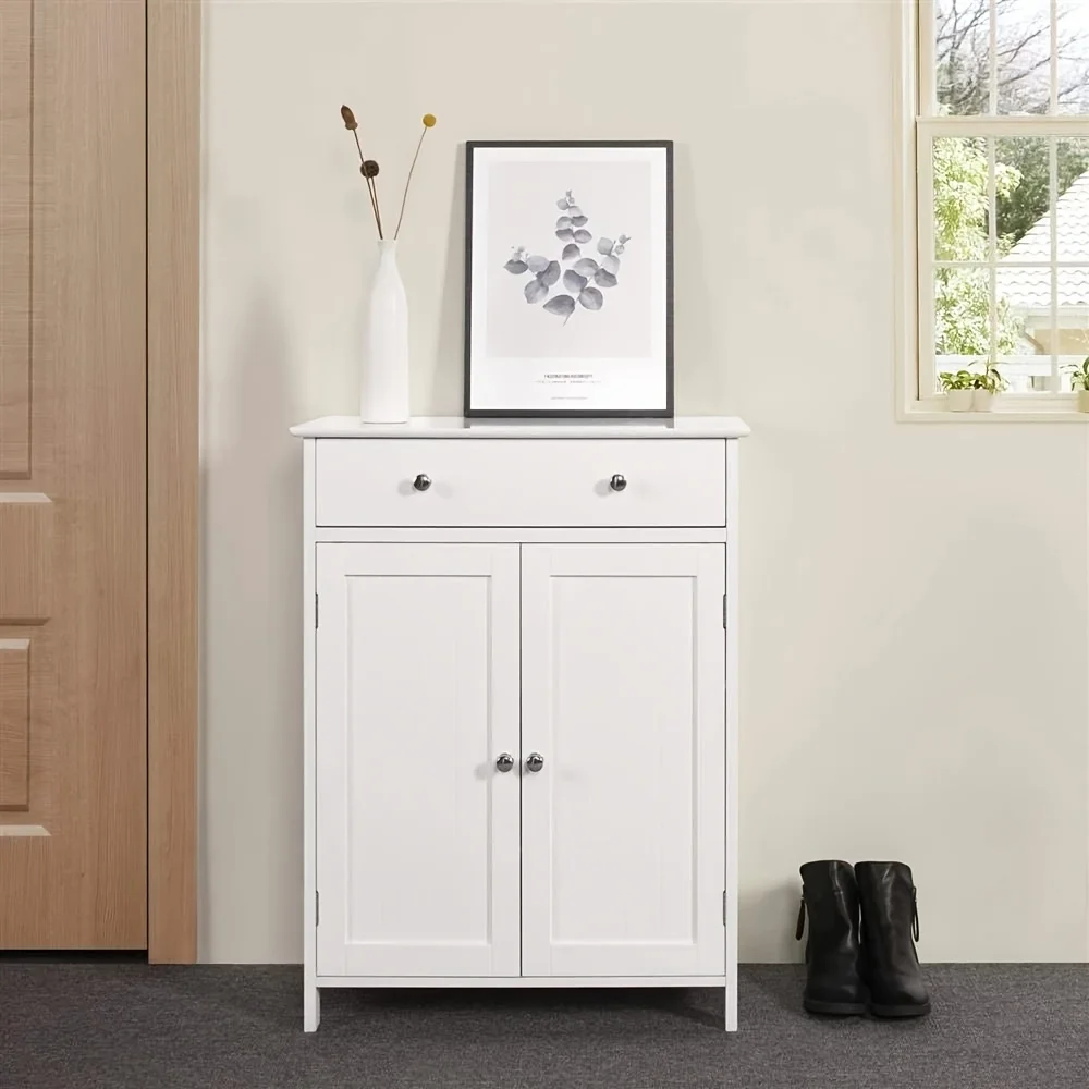 Contracted Bathroom Cabinet with Hundred Pages of Double Doors And a Drawer, White, Storage Drawer Units
Contracted Bathroom Cabinet with Hundred Pages of Double Doors And a Drawer, White, Storage Drawer Units