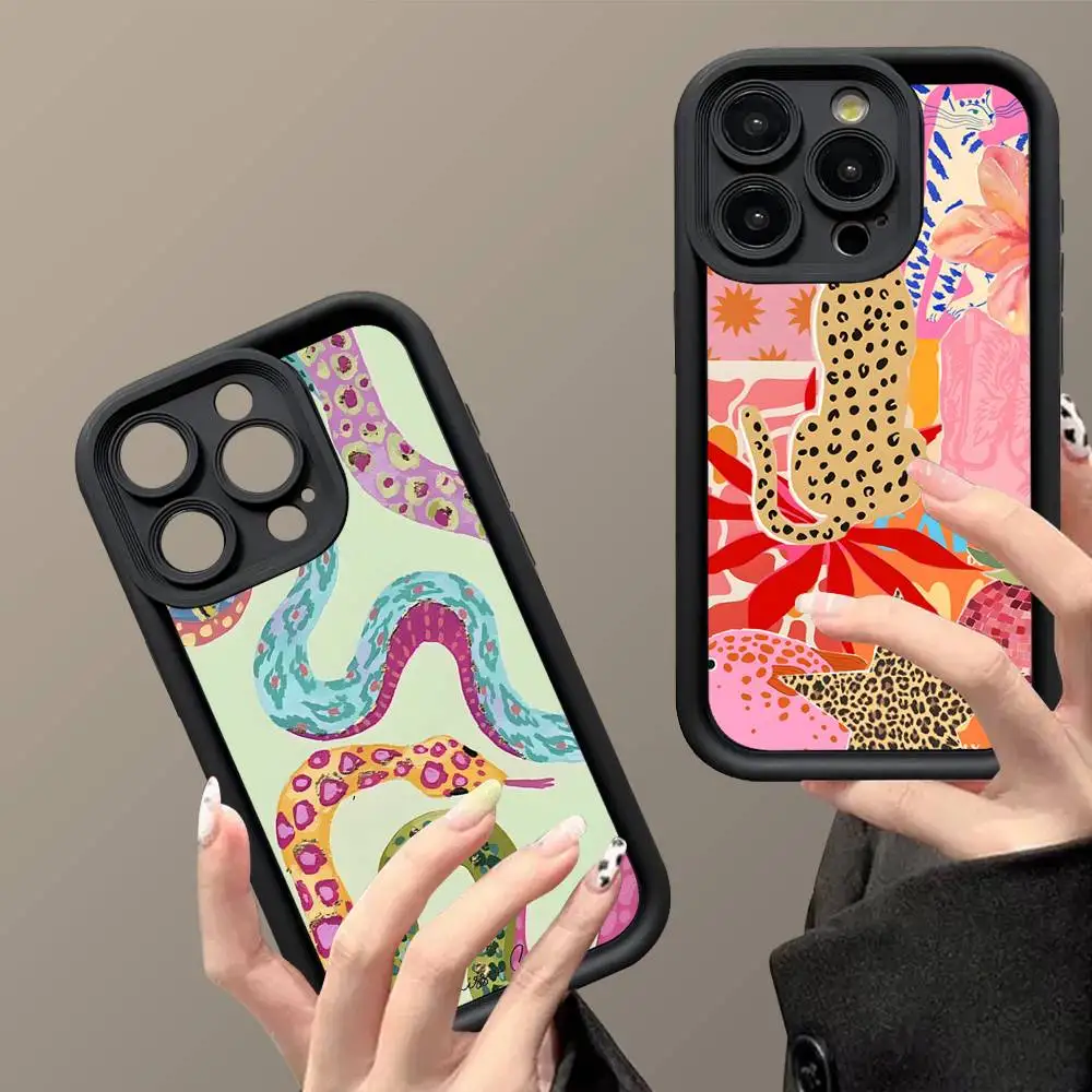 Colorful Abstract Tiger Leopard Snake Tropical Jungle Silicone Soft Phone Case For IPhone 17 16 14 13 12 11 15 Pro Max Plus Air
Colorful Abstract Tiger Leopard Snake Tropical Jungle Silicone Soft Phone Case For IPhone 17 16 14 13 12 11 15 Pro Max Plus Air