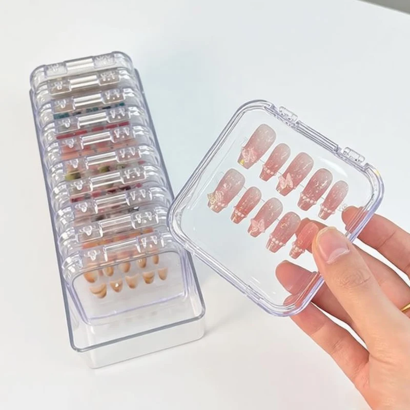 1Pc Home Press-On Nail Storage Acrylic Boxes Sheets Transparent Clear Nail Boxes Jewelry Storage Tool & Accessories
1Pc Home Press-On Nail Storage Acrylic Boxes Sheets Transparent Clear Nail Boxes Jewelry Storage Tool & Accessories