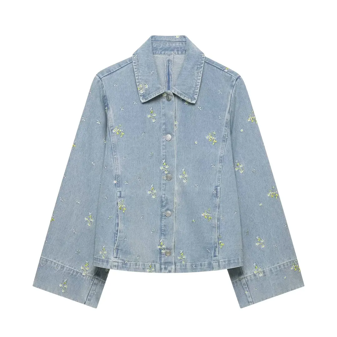 Autumn New Denim Women's Shirts 2026 New Fashion Embroidered Flowers Loose Elegant Women's Shirts Street Chic Warm Autumn Blouse
Autumn New Denim Women's Shirts 2026 New Fashion Embroidered Flowers Loose Elegant Women's Shirts Street Chic Warm Autumn Blouse