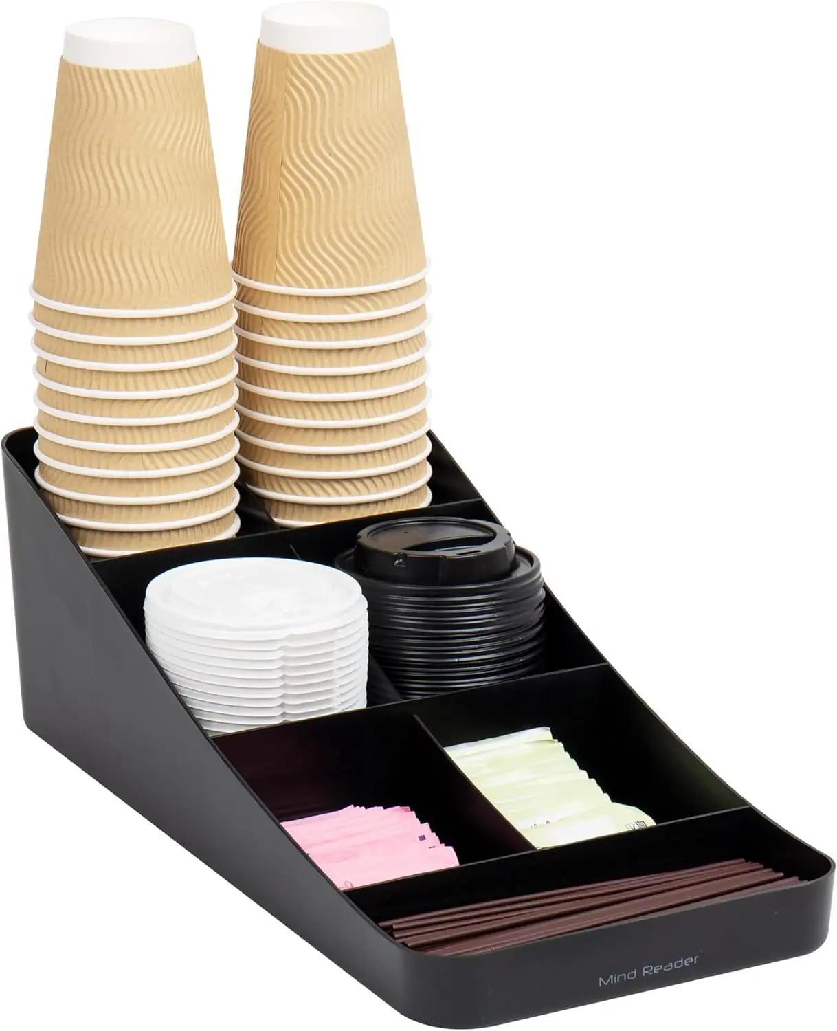 7-Compartment Countertop Organizer for Coffee Bar & Condiments, Black, 15.5x7.25x5.25 inches
7-Compartment Countertop Organizer for Coffee Bar & Condiments, Black, 15.5x7.25x5.25 inches
