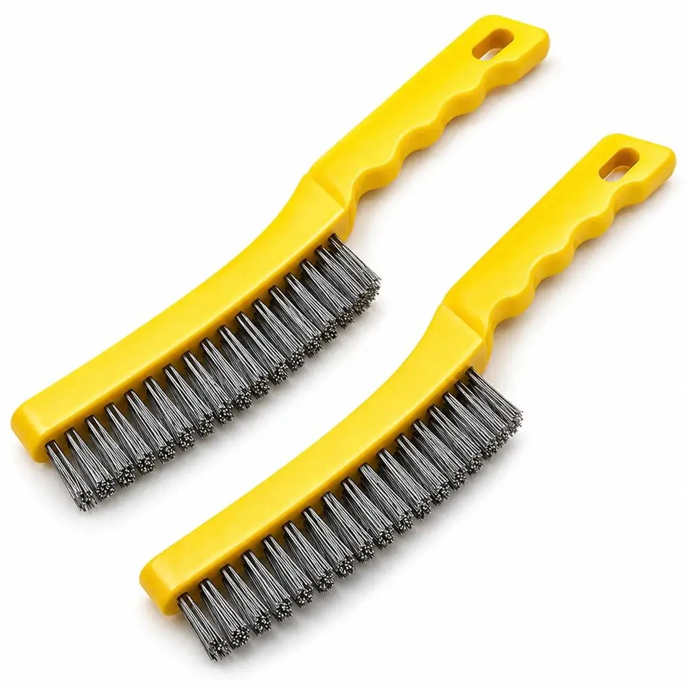 2 Pcs Stainless Steel Wire Brush - 11 Heavy Duty Wire Brushes for Metal, Welding & Deburring - Comfortable Curved Handle Rust Re
2 Pcs Stainless Steel Wire Brush - 11 Heavy Duty Wire Brushes for Metal, Welding & Deburring - Comfortable Curved Handle Rust Re