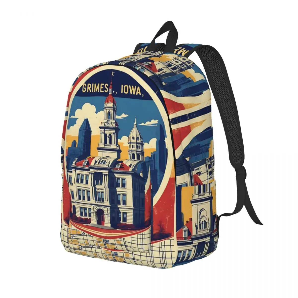 Grimes Iowa 1950s USA Student Backpack School Bag Hiking Travel Daypack for Men Women Fashion Bookbag Shoulder Bags
Grimes Iowa 1950s USA Student Backpack School Bag Hiking Travel Daypack for Men Women Fashion Bookbag Shoulder Bags