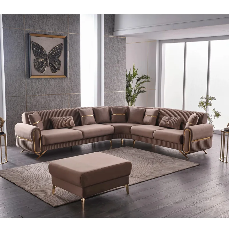 # Italian Luxury Up-holstered Living Room Couch L Shape Corner Sofa Set Furniture with Adjustable Backrest for House
# Italian Luxury Up-holstered Living Room Couch L Shape Corner Sofa Set Furniture with Adjustable Backrest for House