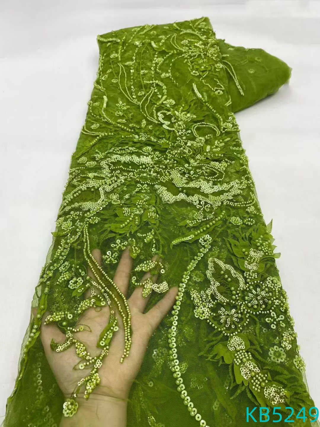 Oliver Green 5 Yards Beaded Embroidery Fabric African Fabric Lace High Quality 2025 Gold Sequence Tulle Lace For Sewing KB5252
Oliver Green 5 Yards Beaded Embroidery Fabric African Fabric Lace High Quality 2025 Gold Sequence Tulle Lace For Sewing KB5252