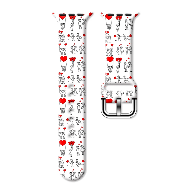 Silicone Pin Buckle Strap for Apple Watch 9 8 7 SE 6 Band with Love Printed Replaceable Bracelet for iWatch 45mm 44mm 42mm 41mm
Silicone Pin Buckle Strap for Apple Watch 9 8 7 SE 6 Band with Love Printed Replaceable Bracelet for iWatch 45mm 44mm 42mm 41mm