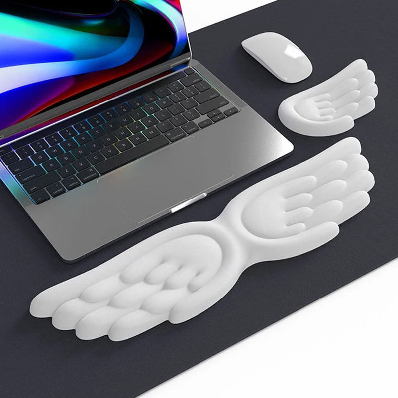 Angel Wings Shaped Keyboard Mouse Wrist Rest Wing Memory Foam Anti-Slip Silicone Ergonomic Wrist Guard Table Mat Mouse Pad Set
Angel Wings Shaped Keyboard Mouse Wrist Rest Wing Memory Foam Anti-Slip Silicone Ergonomic Wrist Guard Table Mat Mouse Pad Set