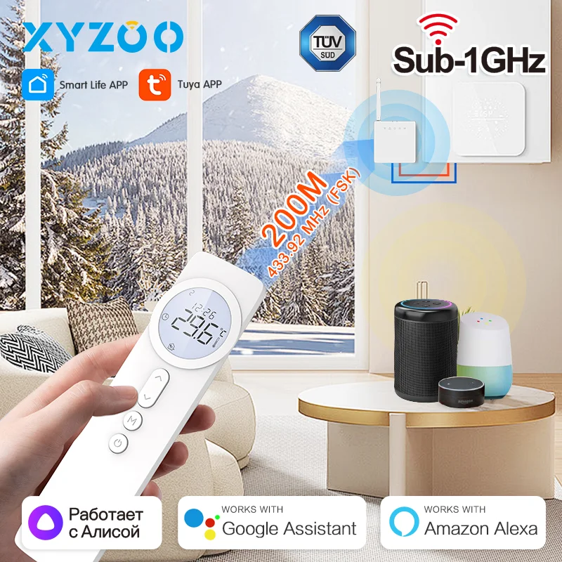 Умный термостат, беспроводной Wi-Fi RF433 Tuya, регулятор температуры для газового котла для водяного подогрева пола, Alice Alexa Google Home
Умный термостат, беспроводной Wi-Fi RF433 Tuya, регулятор температуры для газового котла для водяного подогрева пола, Alice Alexa Google Home