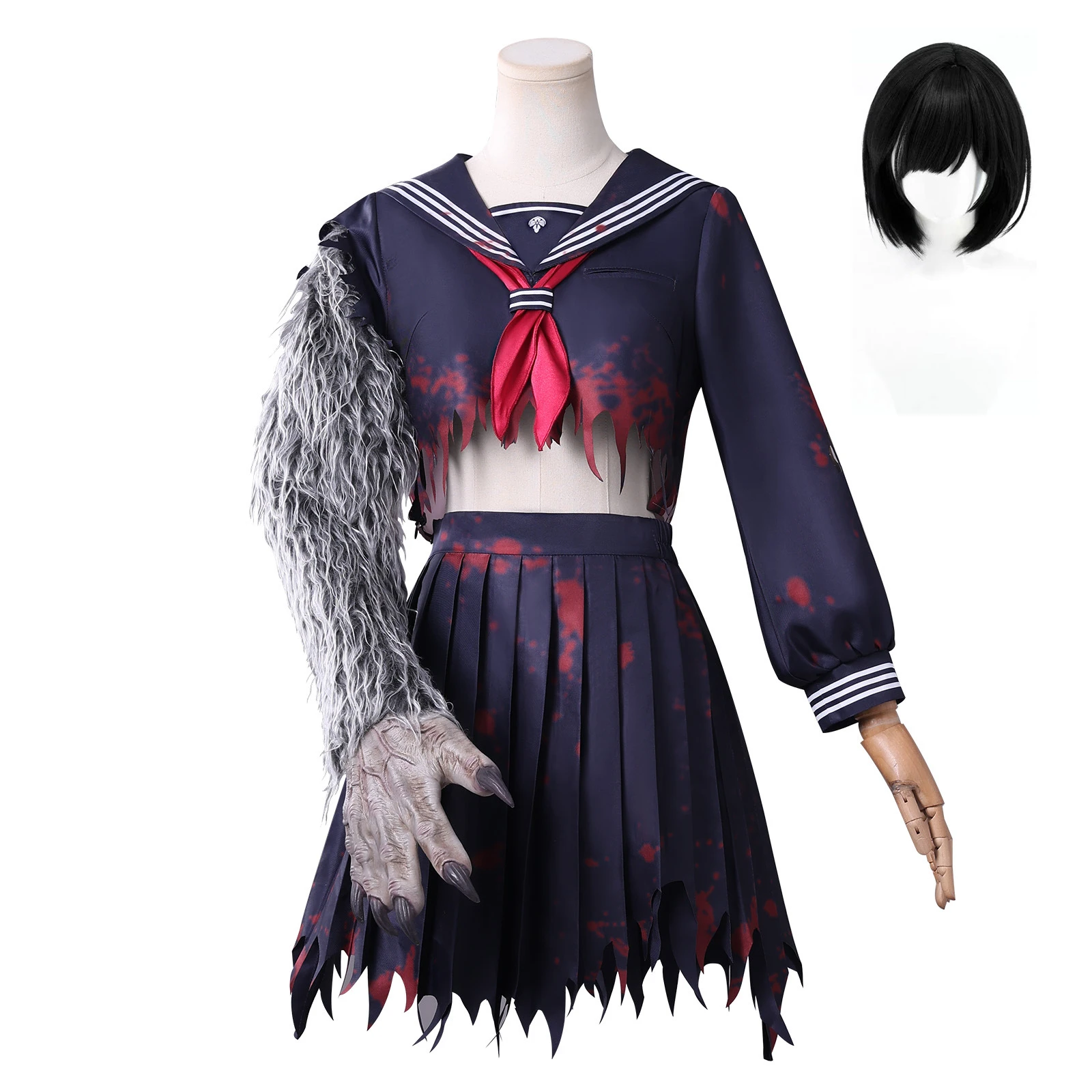 Костюмы для косплея Shimizu Hinako, парики, униформа моряка, перчатки с когтями, поврежденная униформа лисы Хинако, юбка, наряд для вечеринки на Хэллоуин
Костюмы для косплея Shimizu Hinako, парики, униформа моряка, перчатки с когтями, поврежденная униформа лисы Хинако, юбка, наряд для вечеринки на Хэллоуин