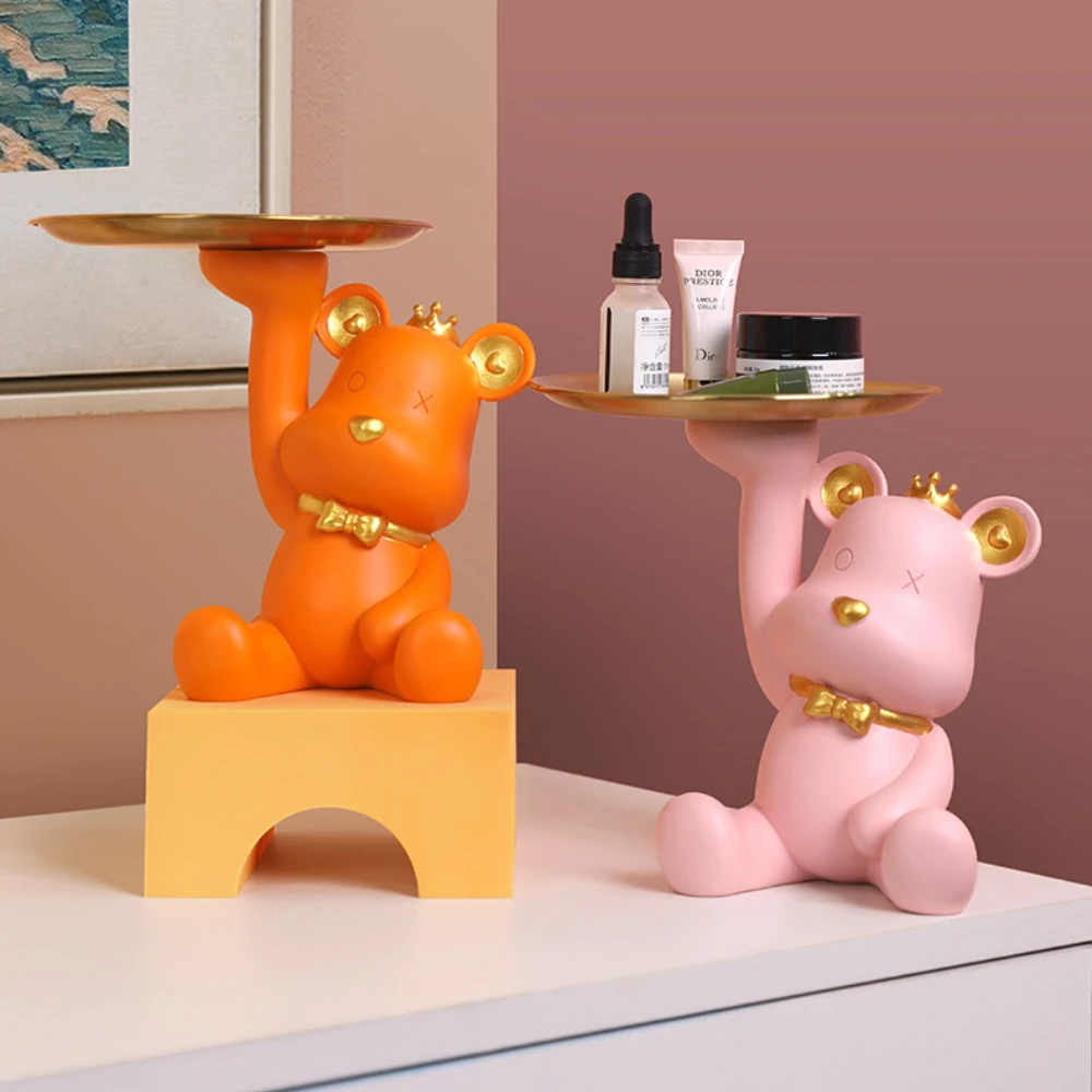 Violent Bear Statue Jewelry Tray Ornament Key Storage Tray Desktop Living Room Decorations Bear Sculpture Home Decor Craft Gifts
Violent Bear Statue Jewelry Tray Ornament Key Storage Tray Desktop Living Room Decorations Bear Sculpture Home Decor Craft Gifts
