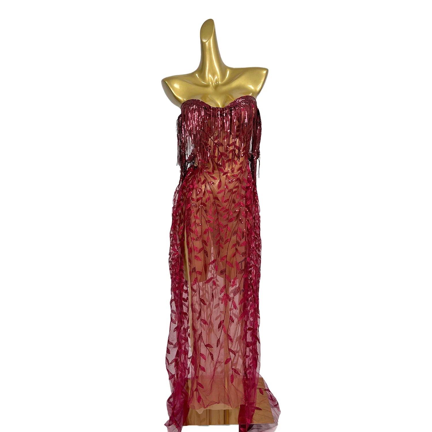 High-end Women's Sexy Off Shoulder Long Dress Party Club Bandage Maxi Dress See Through Celebrate Strapless Evening Gown Fashion
High-end Women's Sexy Off Shoulder Long Dress Party Club Bandage Maxi Dress See Through Celebrate Strapless Evening Gown Fashion