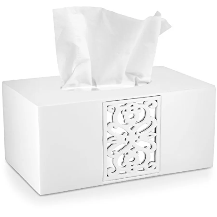 Mirror Janette White Tissue Box Cover Rectangular - Decorative Tissue Box Holder for Bathroom with Durable Bottom Slider - Reta
Mirror Janette White Tissue Box Cover Rectangular - Decorative Tissue Box Holder for Bathroom with Durable Bottom Slider - Reta