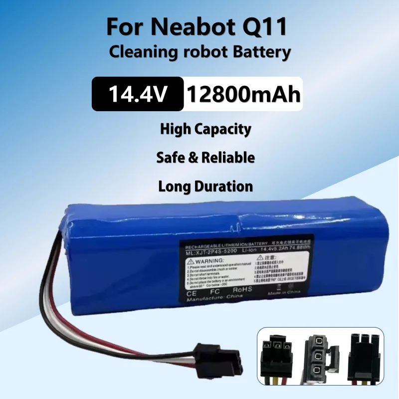 14.4V High capacity Original Rechargeable Li-ion Battery for Xiaomi Neabot Robotic Vacuum Cleaner Q11 Replacement Accessories
14.4V High capacity Original Rechargeable Li-ion Battery for Xiaomi Neabot Robotic Vacuum Cleaner Q11 Replacement Accessories
