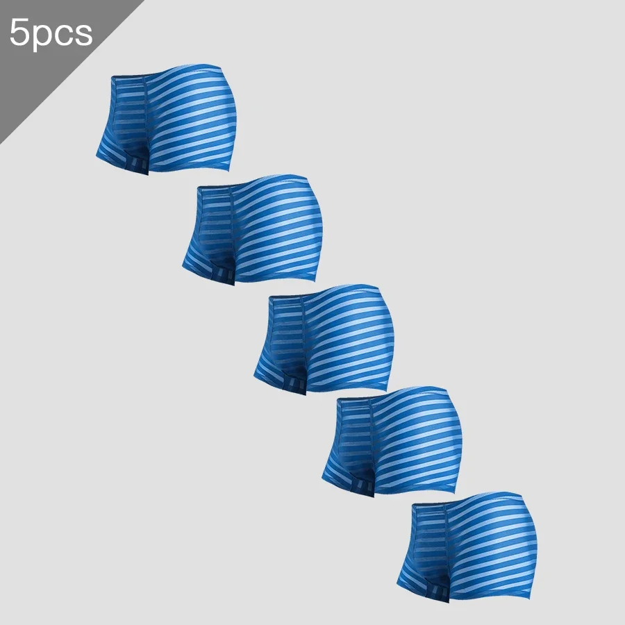 5PCS Men's Underwear, Men's Ice Silk Summer Thin Boxer Briefs, Seamless Boxer Briefs, Stripesd Comfortable and Breathable
5PCS Men's Underwear, Men's Ice Silk Summer Thin Boxer Briefs, Seamless Boxer Briefs, Stripesd Comfortable and Breathable