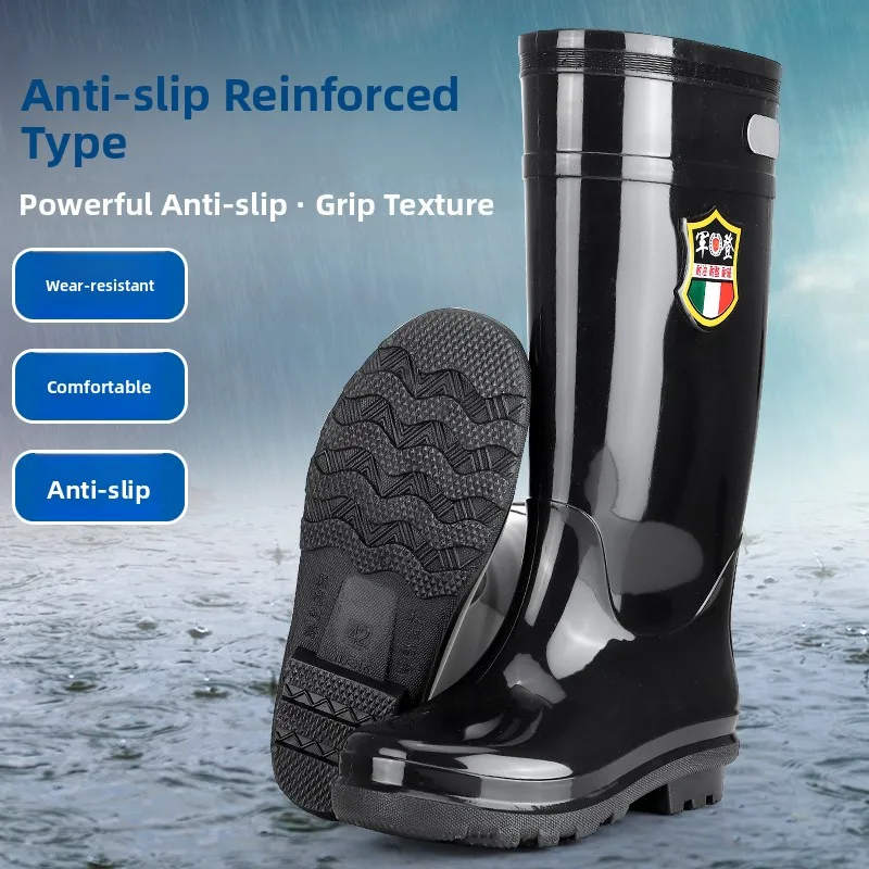 Waterproof Men's Rain Boots Thickened Construction Site Work Shoes Anti-slip All-Season Wear-resistant Mid-calf Booties
Waterproof Men's Rain Boots Thickened Construction Site Work Shoes Anti-slip All-Season Wear-resistant Mid-calf Booties