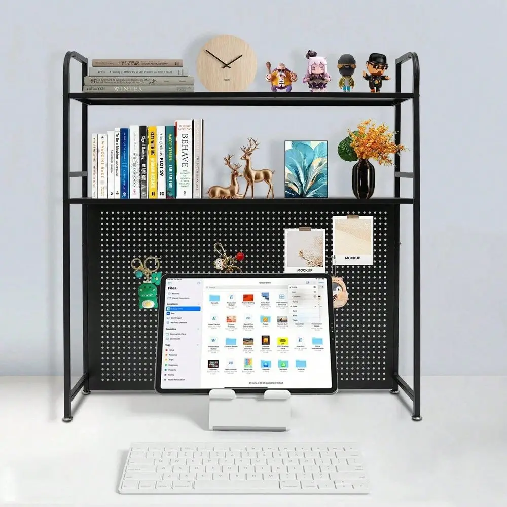 Desktop Bookshelf With 2 Shelves, Versatile Storage Rack For Office Supplies, Potted Plants, And More, Modern Black Design, Stu
Desktop Bookshelf With 2 Shelves, Versatile Storage Rack For Office Supplies, Potted Plants, And More, Modern Black Design, Stu