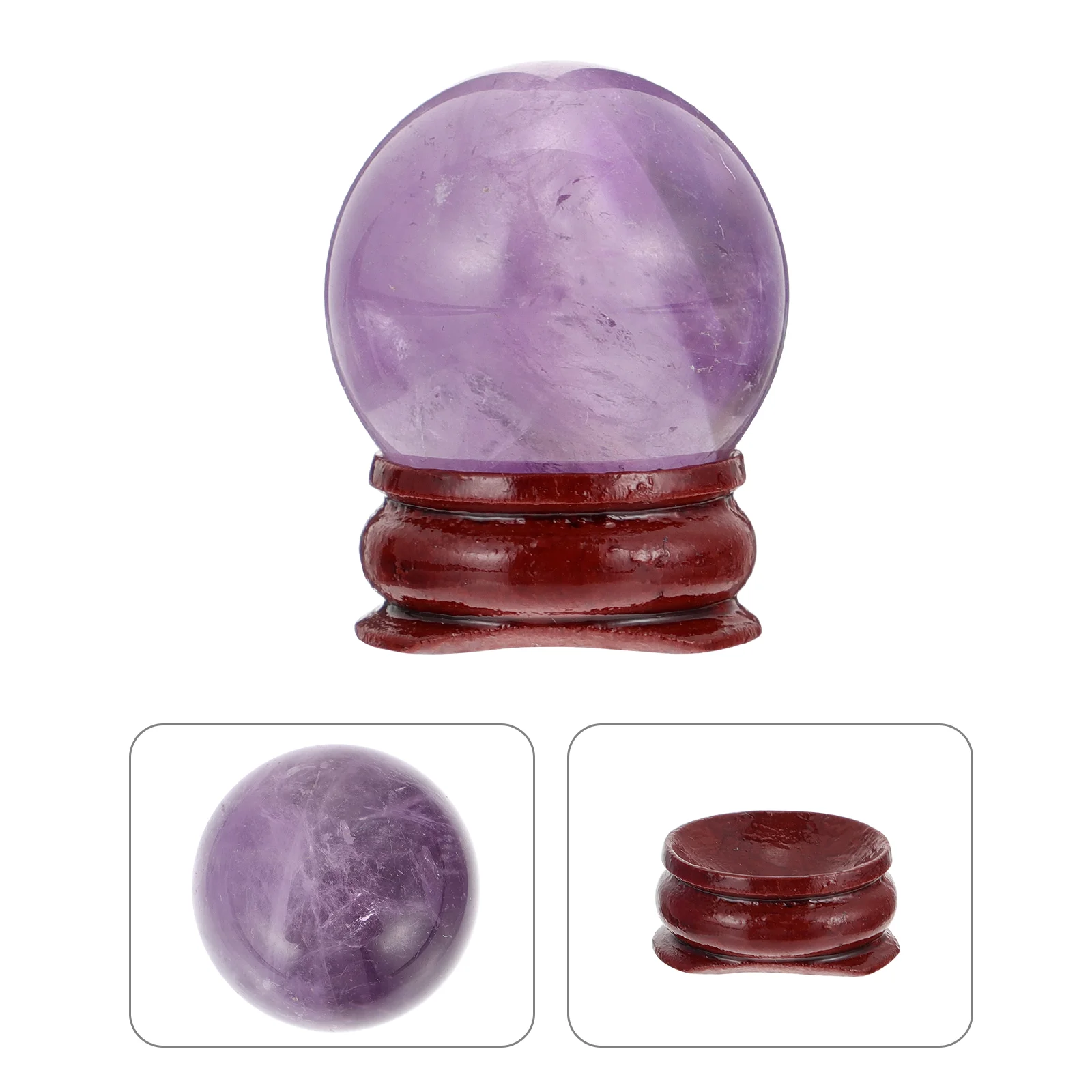Amethyst Ball Ornament Desktop Crystal Adornment Purple Office Sphere Decor Wooden Household
Amethyst Ball Ornament Desktop Crystal Adornment Purple Office Sphere Decor Wooden Household