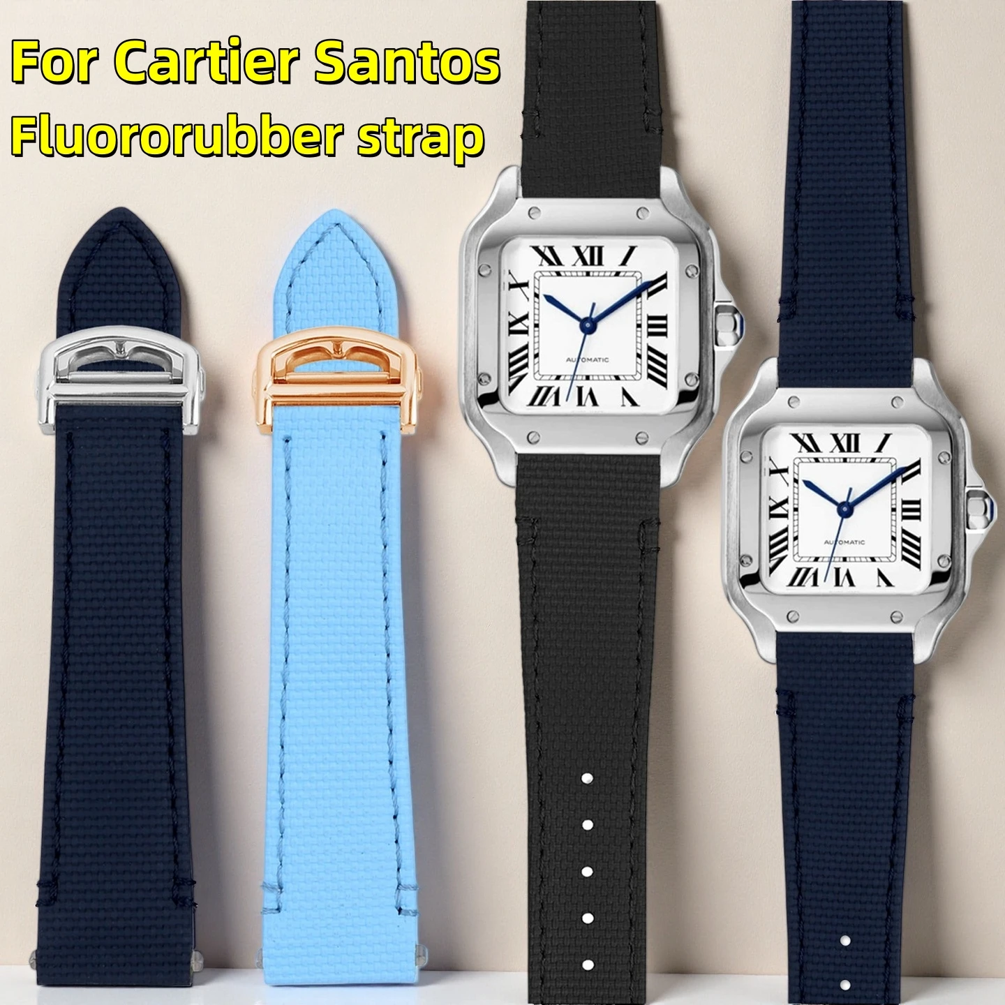 19mm 21mm Quick Release Fluororubber strap for Cartier Santos WSSA0009 WSSA0010 WSSA0018 Watch strap men Replacement accessories
19mm 21mm Quick Release Fluororubber strap for Cartier Santos WSSA0009 WSSA0010 WSSA0018 Watch strap men Replacement accessories