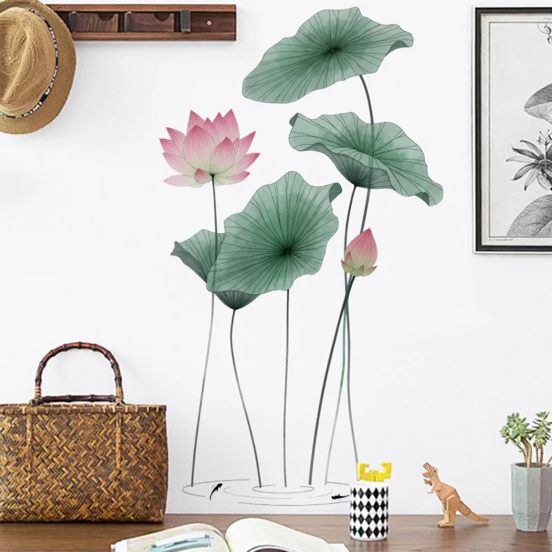 Fresh Plant Lotus Leaf Lotus Wall Sticker Bedroom Wall Decoration Self-Adhesive Removable Wallpaper
Fresh Plant Lotus Leaf Lotus Wall Sticker Bedroom Wall Decoration Self-Adhesive Removable Wallpaper