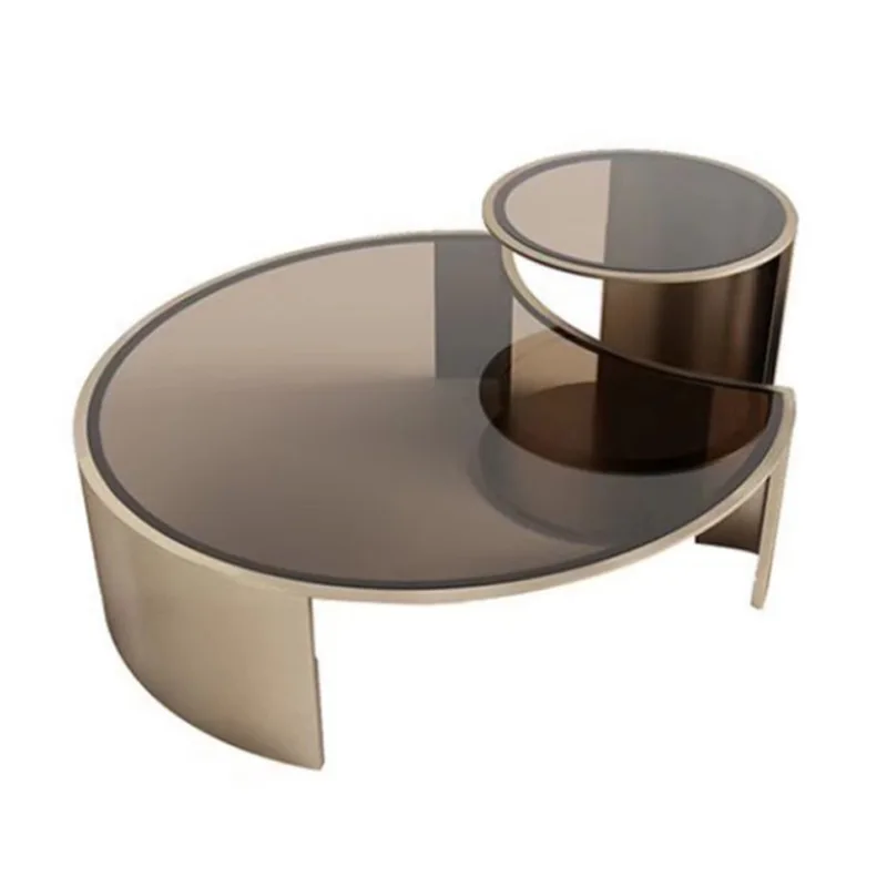 Элитный журнальный столик для гостиной, круглый, дизайнерский, из закаленного стекла, набор, художественная мебель для дома
Элитный журнальный столик для гостиной, круглый, дизайнерский, из закаленного стекла, набор, художественная мебель для дома