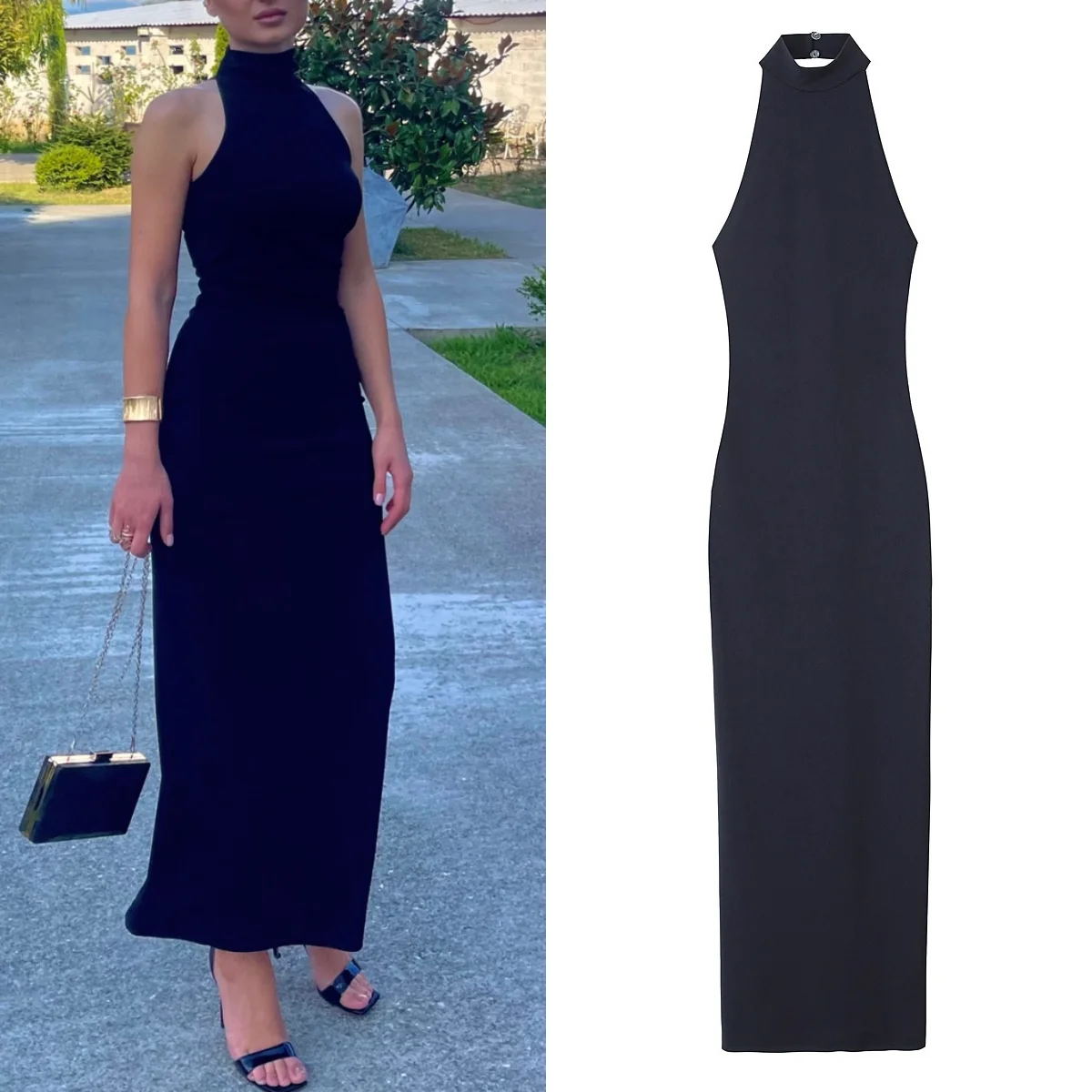 Women Halter Neck Long Dress Chic Off Shoulder Backless Sexy Maxi Dress Spring Summer Women Elegant Solid Party Dress
Women Halter Neck Long Dress Chic Off Shoulder Backless Sexy Maxi Dress Spring Summer Women Elegant Solid Party Dress