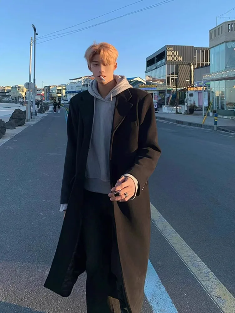 Korean Sle Men's Winter Coat over Knee Length Woolen Coat Medium Long Sle Youthful Vitali Sle Stand Fit No Ironing...
Korean Sle Men's Winter Coat over Knee Length Woolen Coat Medium Long Sle Youthful Vitali Sle Stand Fit No Ironing...