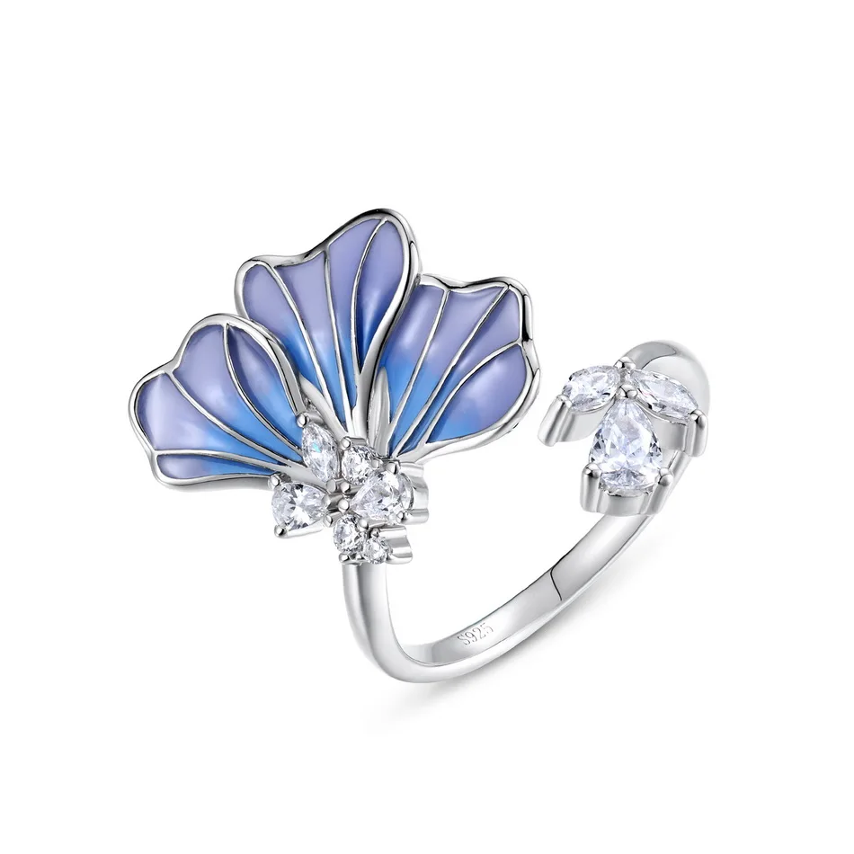 ALLNOEL 100% 925 Sterling Silver Open Rings For Women Iris Flower Blue Floral Enamel Exquisite Elegant Fine Jewelry Party Gifts 
ALLNOEL 100% 925 Sterling Silver Open Rings For Women Iris Flower Blue Floral Enamel Exquisite Elegant Fine Jewelry Party Gifts