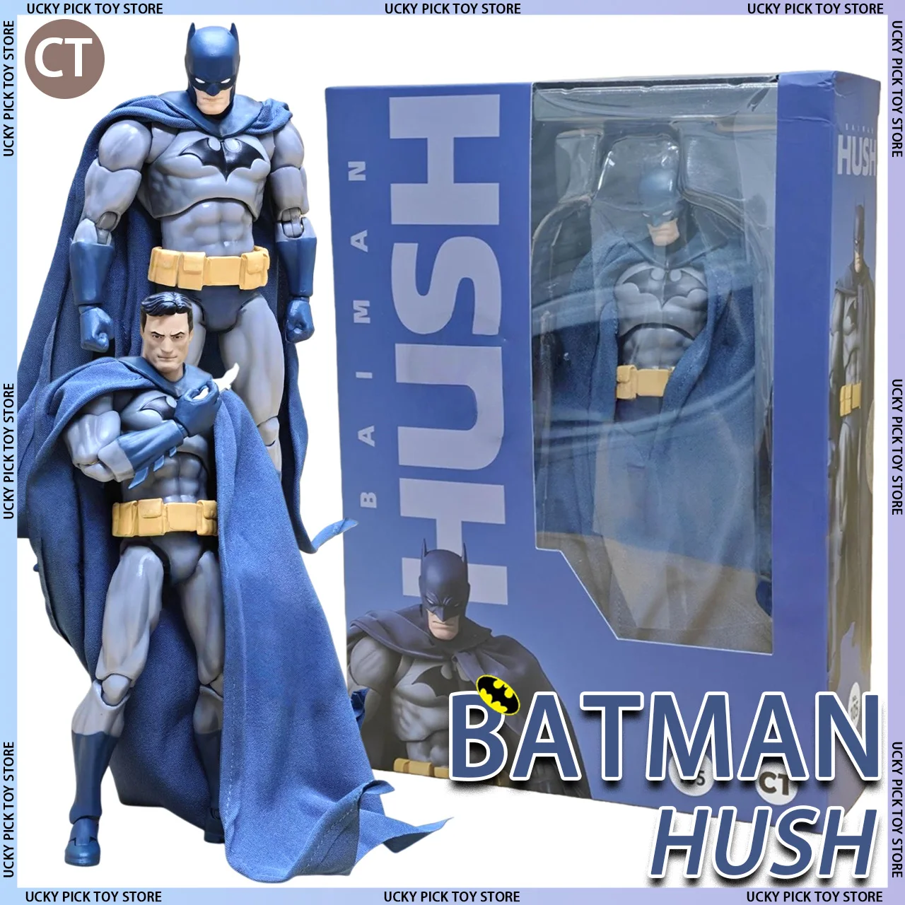 CT Toys Batman Hush Mafex 105, черная, синяя версия, Бэтмен, аниме, фигурки, Коллекционная модель, статуя для подарков
CT Toys Batman Hush Mafex 105, черная, синяя версия, Бэтмен, аниме, фигурки, Коллекционная модель, статуя для подарков