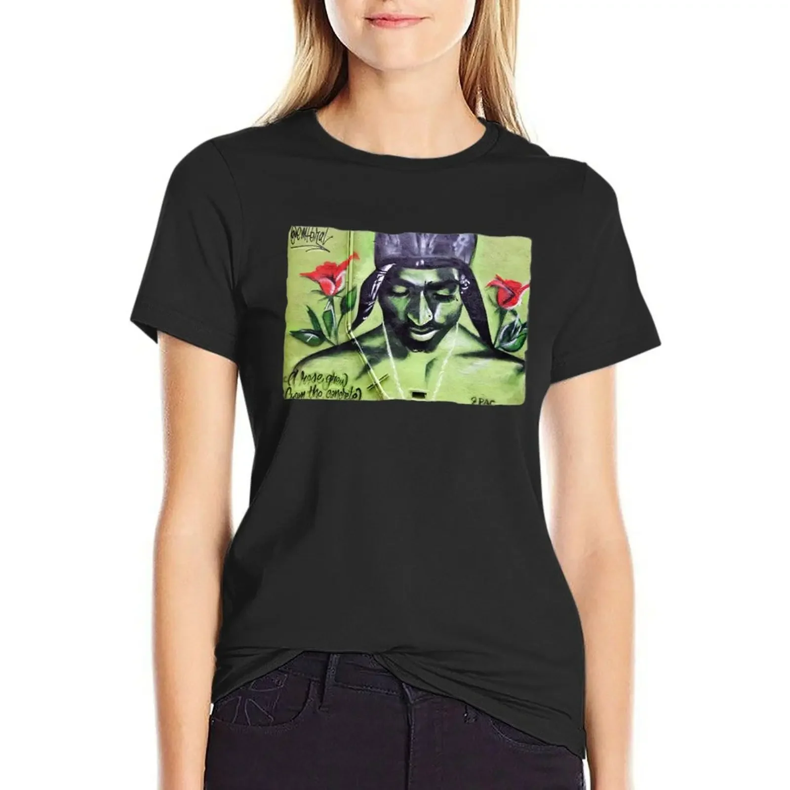 Graffiti Tupak A rose from the concrete in lime T-Shirt plain anime lady clothes womans clothing
Graffiti Tupak A rose from the concrete in lime T-Shirt plain anime lady clothes womans clothing