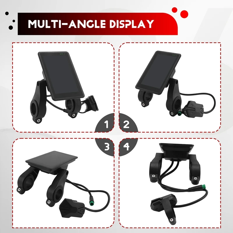 M7C-2 Electric Bike LCD Display Meter 24V 36V 48V 60V E Scooter LCD Panel With USB UART For Mountain Electric Bike 5PIN Parts-AT
M7C-2 Electric Bike LCD Display Meter 24V 36V 48V 60V E Scooter LCD Panel With USB UART For Mountain Electric Bike 5PIN Parts-AT