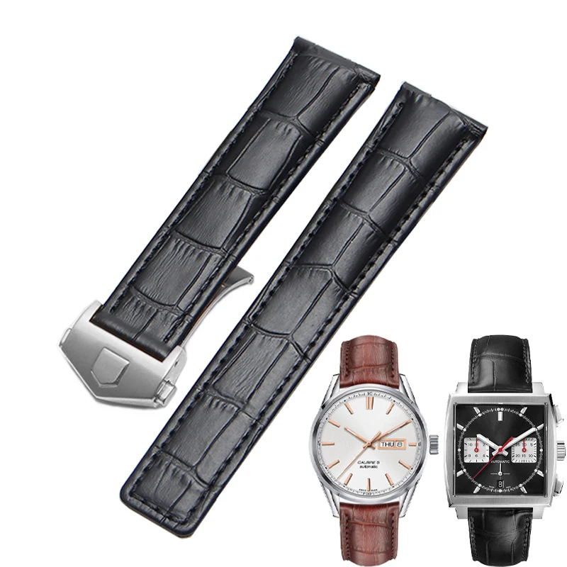 19mm 20mm 22mm Genuine Leather Strap for Tag Heuer Watch Carrera Monaco Watch Belt Black Brown Bracelet Wristwatch Watchband
19mm 20mm 22mm Genuine Leather Strap for Tag Heuer Watch Carrera Monaco Watch Belt Black Brown Bracelet Wristwatch Watchband