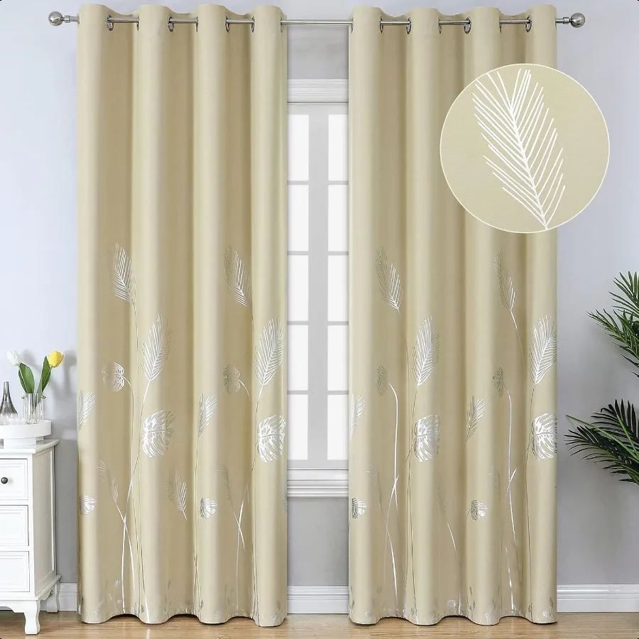 Затемняющие шторы длиной 84 дюйма, 2 панели, термоизолированные затемняющие шторы с фольгой, принт Sier Palm для гостиной, 52 Вт
Затемняющие шторы длиной 84 дюйма, 2 панели, термоизолированные затемняющие шторы с фольгой, принт Sier Palm для гостиной, 52 Вт