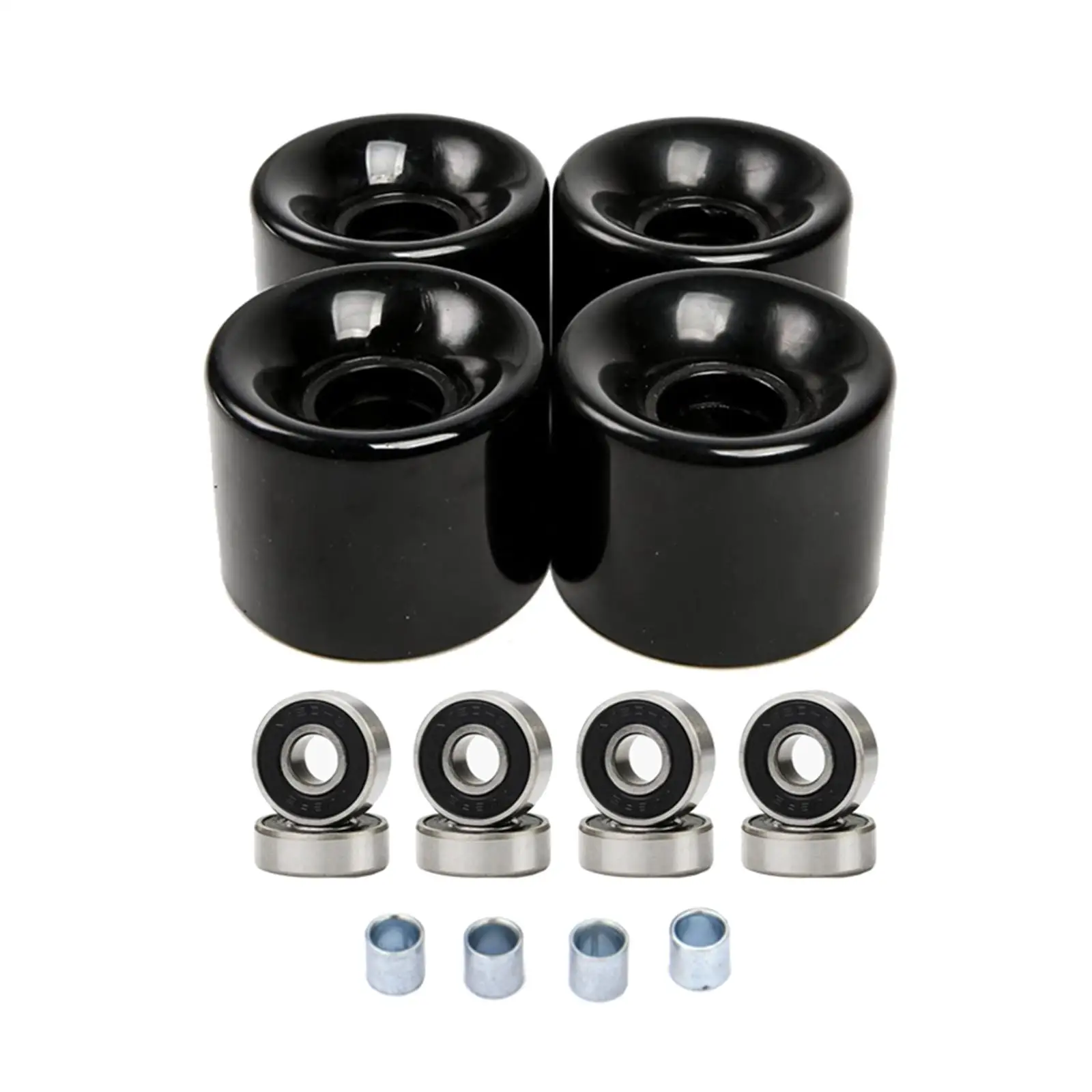 All Terrain Skateboard Wheels 60mm 78A PU Bearings and Spacers Kit for Long Board Roll and Repair
All Terrain Skateboard Wheels 60mm 78A PU Bearings and Spacers Kit for Long Board Roll and Repair