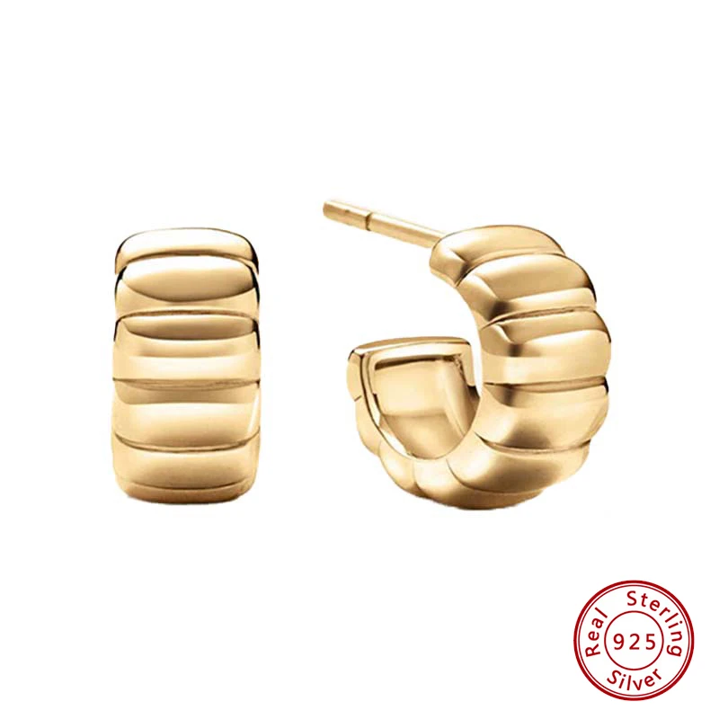 925 Sterling Silver Earrings Original Certificate C Shape Curved Plain Ring Stud Earrings For Women Free Shipping Jewelry
925 Sterling Silver Earrings Original Certificate C Shape Curved Plain Ring Stud Earrings For Women Free Shipping Jewelry