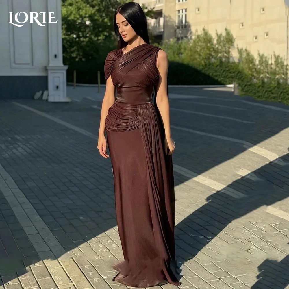 LORIE Muslim Crepe Evening Dress Mermaid Sleeveless Shiny Bobycon Prom Dress Floor Length Party Gown Customized Brithdays Dress
LORIE Muslim Crepe Evening Dress Mermaid Sleeveless Shiny Bobycon Prom Dress Floor Length Party Gown Customized Brithdays Dress
