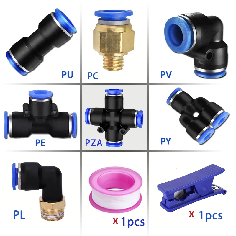 Pneumatic Air Connector Fitting PC/PV/PL/PU/ZA 8mm Thread 1/8 1/4 3/8 Hose Tube Fittings Pipe Quick Connectors 1BOX
Pneumatic Air Connector Fitting PC/PV/PL/PU/ZA 8mm Thread 1/8 1/4 3/8 Hose Tube Fittings Pipe Quick Connectors 1BOX