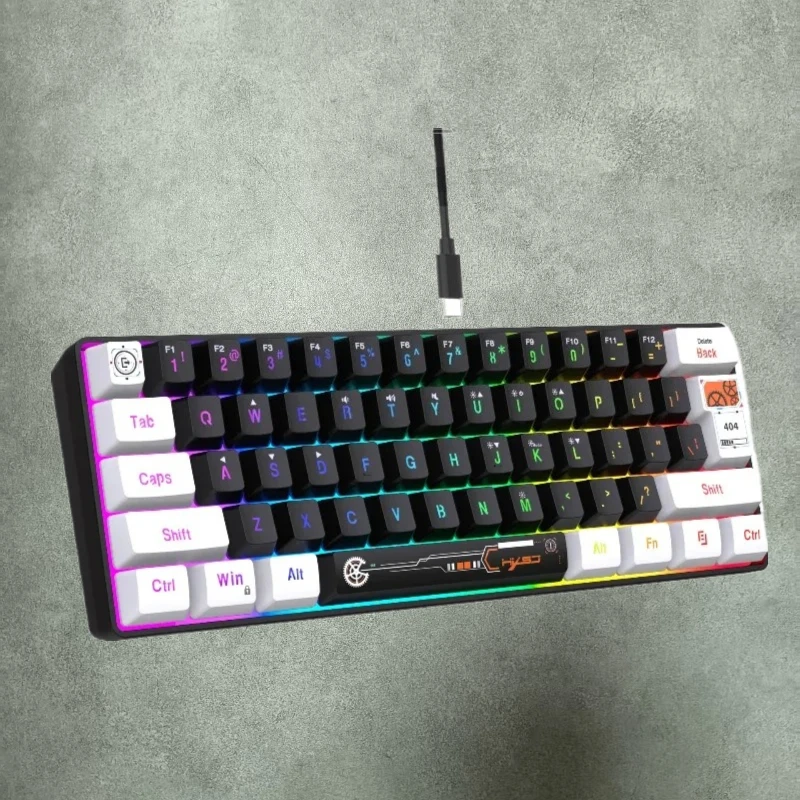 Keyboard backlit ultra compact 61 keys keyboards for RGB ergonomic membrane color gaming 60 percent key board pc(white black)
Keyboard backlit ultra compact 61 keys keyboards for RGB ergonomic membrane color gaming 60 percent key board pc(white black)