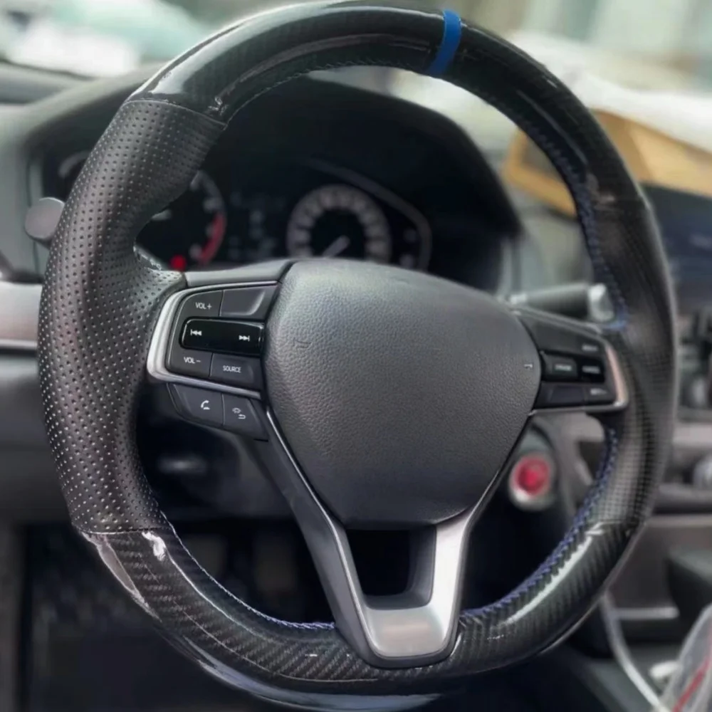 Чехол на руль автомобиля из углеродного волокна из натуральной кожи для Honda Accord 10 2018-2020, Insight 2019, чехол на руль
Чехол на руль автомобиля из углеродного волокна из натуральной кожи для Honda Accord 10 2018-2020, Insight 2019, чехол на руль