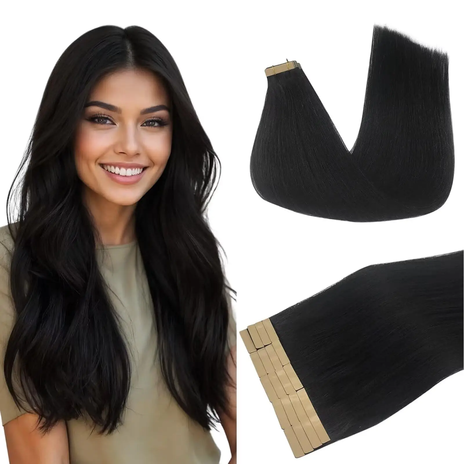 PU SKin Tape In Hair Extensions Invisible Seamless Real Human Hair Brazilian Natural Black 16-24 Inch Remy Straight Hair 100% Human Hair For Women
PU SKin Tape In Hair Extensions Invisible Seamless Real Human Hair Brazilian Natural Black 16-24 Inch Remy Straight Hair 100% Human Hair For Women