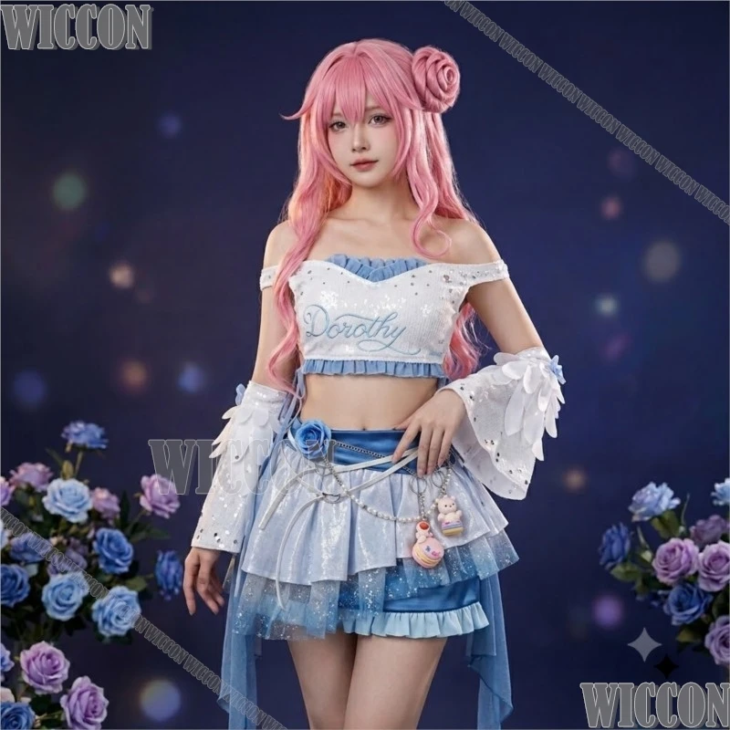 Dorothy Goddess Game Idol Woman Suit Victory Cosplay Costume Sexy Cake Skirt White Blue Dress Pink Wig Prop Halloween Cos Outfit
Dorothy Goddess Game Idol Woman Suit Victory Cosplay Costume Sexy Cake Skirt White Blue Dress Pink Wig Prop Halloween Cos Outfit