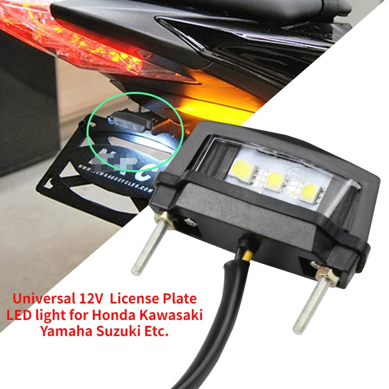New LED License Plate Lights 12V Universal Motorcycle Waterproof Decorative Caution Lamp Taillight Feux Arriere Luz Trasera Moto
New LED License Plate Lights 12V Universal Motorcycle Waterproof Decorative Caution Lamp Taillight Feux Arriere Luz Trasera Moto