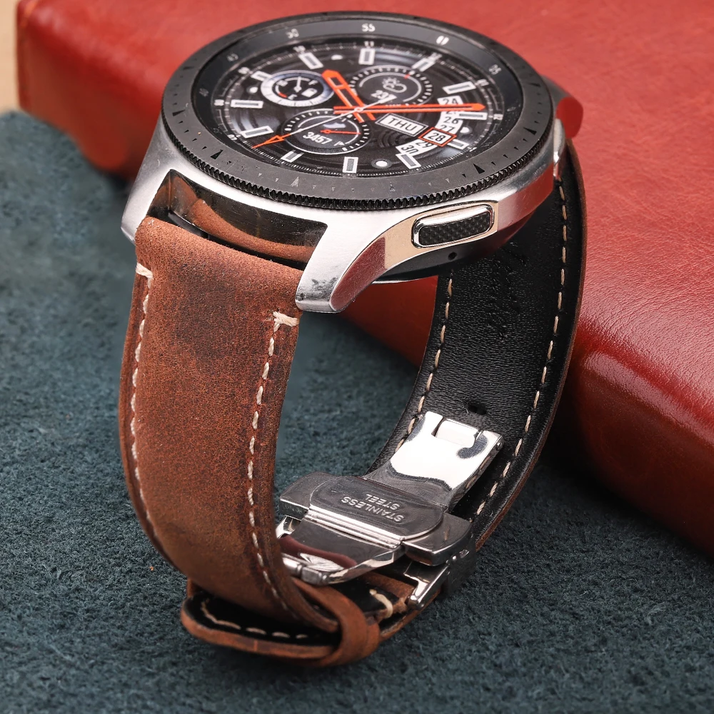 Matte Oil Wax Cowhide Watch Strap 20mm 22mm Genuine Leather Band with Butterfly Buckle for Men Women Universal Bracelet
Matte Oil Wax Cowhide Watch Strap 20mm 22mm Genuine Leather Band with Butterfly Buckle for Men Women Universal Bracelet