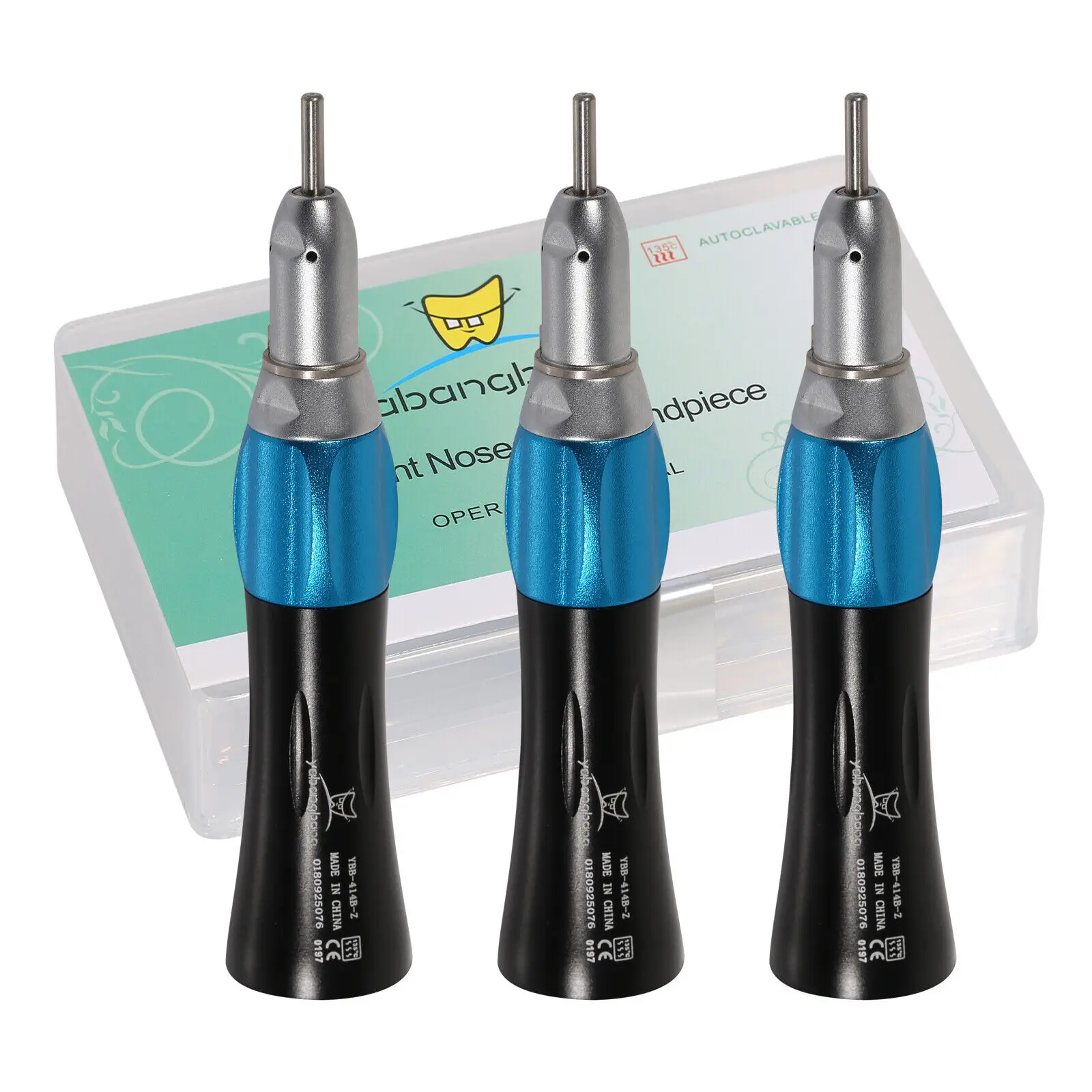 3PCS NSK Style External Water Spray Dental Low Speed Handpiece Straight Nose Cone E-type 1:1 Ratio ForE-type Motors Black
3PCS NSK Style External Water Spray Dental Low Speed Handpiece Straight Nose Cone E-type 1:1 Ratio ForE-type Motors Black