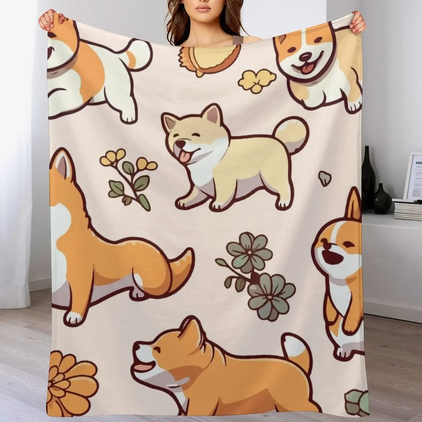 Shiba Inu Love Pack Throw Blanket Stylish Warm Blanket for Living Room Bedroom
Shiba Inu Love Pack Throw Blanket Stylish Warm Blanket for Living Room Bedroom