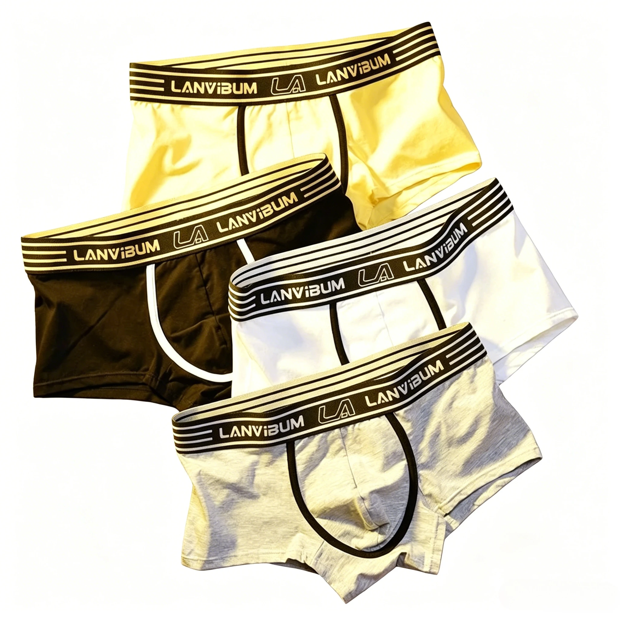 Men's Cotton Mid Waist Boxer Shorts Striped Brand Printed Elastic Waist Contrast Edge U Bulge Pouch Comfort Casual Underpants
Men's Cotton Mid Waist Boxer Shorts Striped Brand Printed Elastic Waist Contrast Edge U Bulge Pouch Comfort Casual Underpants