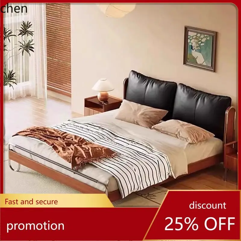 HTT Flowing Shadow Bed Mid-Ancient Style Solid Wood Home Bauhaus Master Bedroom Wedding Bed Leather Bed Retro Upholstered Bed
HTT Flowing Shadow Bed Mid-Ancient Style Solid Wood Home Bauhaus Master Bedroom Wedding Bed Leather Bed Retro Upholstered Bed