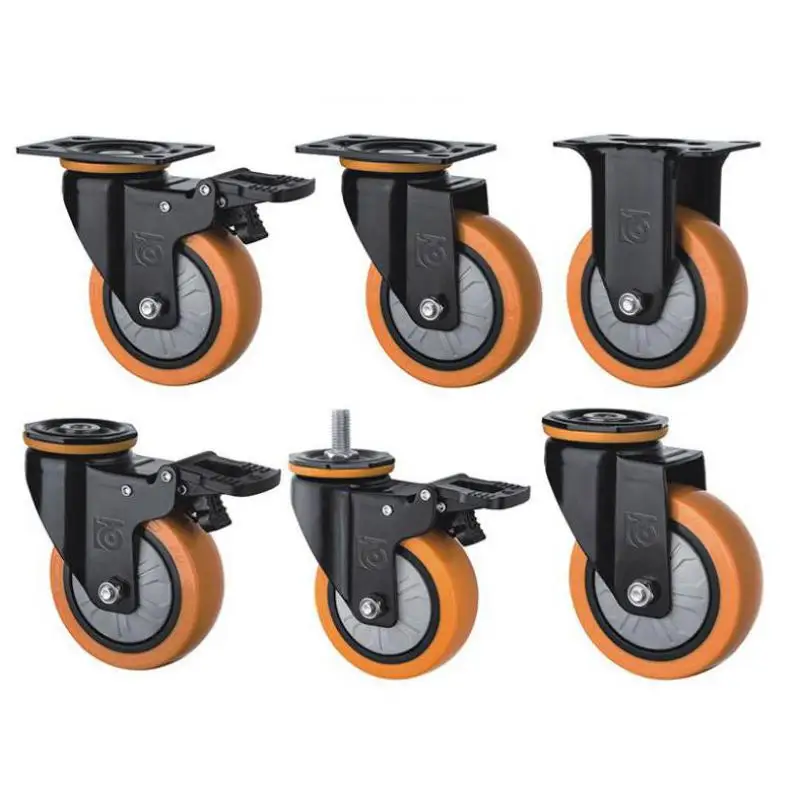 1pcs - 4 inch Orange Polyurethane Wheel High-load Catering Equipment/factory Equipment Brake Wheel-optional Flat Plate/screw Rod
1pcs - 4 inch Orange Polyurethane Wheel High-load Catering Equipment/factory Equipment Brake Wheel-optional Flat Plate/screw Rod